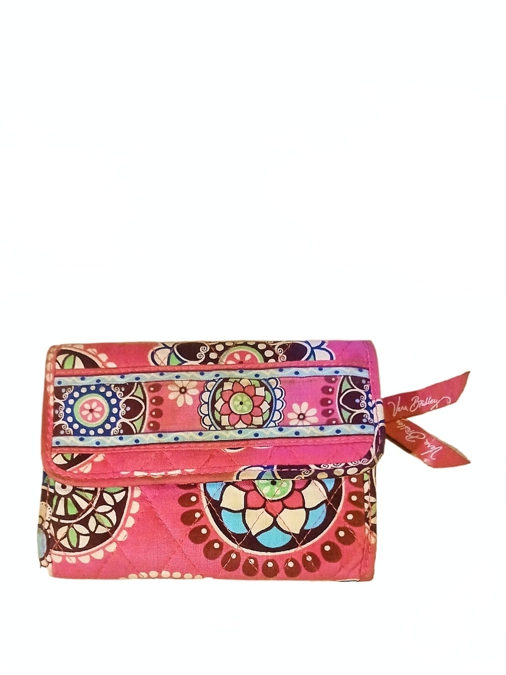 Vera Bradley Pink Multicolor Medallion Quilted Wallet